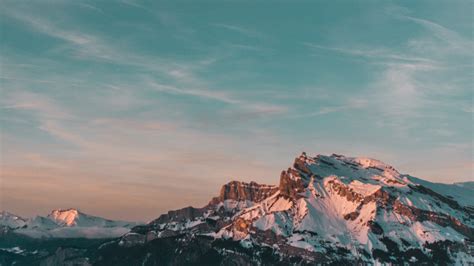 Download 1920x1080 wallpaper mountains, clean sky, summit, glacier ...