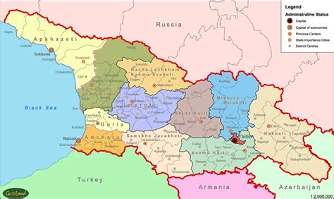 Georgia Politische Karte