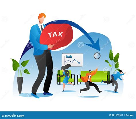 Tax Burden For Business Or Person Vector Illustration Businessman Suffer Weight Of Unfair Heavy