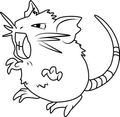 raticate pokemon coloring page  printable coloring pages  kids