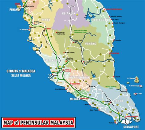 Map Of Melaka Malaysia Maps Of The World