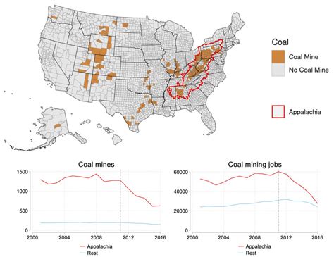 Coal Mining In The Us The Map Shows Us Counties With Active Coal Mines