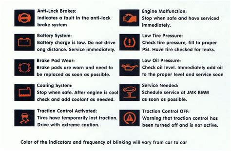 Bmw Warning Lights Dashboard Light Meanings Bmw Of Mamaroneck My XXX