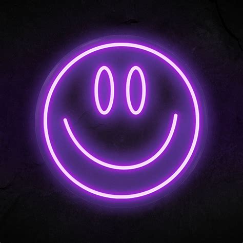 Emoji Smile Neon Sign Smiley Neon Light Happy Face Led Etsy Uk Neon