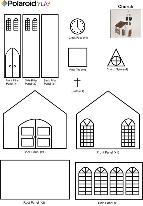 7 Cool 3d Church Model Free Printable Paper Church Template Sweet Mockup