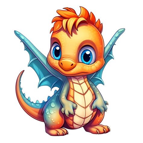 Cute Baby Dragon Clipart Illustration Ai Generative 28752736 Png