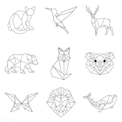 Free for commercial use high quality images. Set of animal linear illustrations | free image by ...