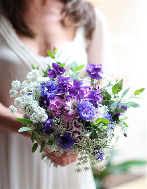 Early Summer Bridal Bouquet With Ammi Sweet William Salvia And