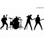 Band Silhouette Rock Musical Clipart Vector Ensemble