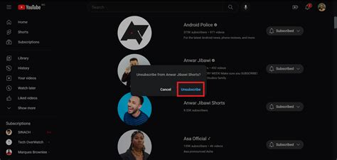 Youtube How To Unsubscribe From Channels And Notifications