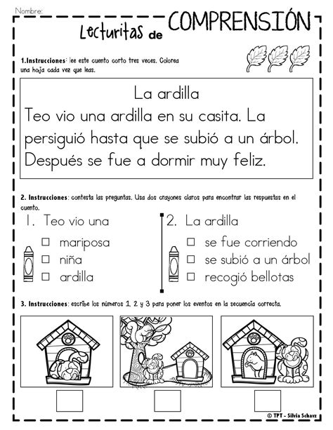 Textos En Español Con Ejercicios De Comprensión Lectora La Texto