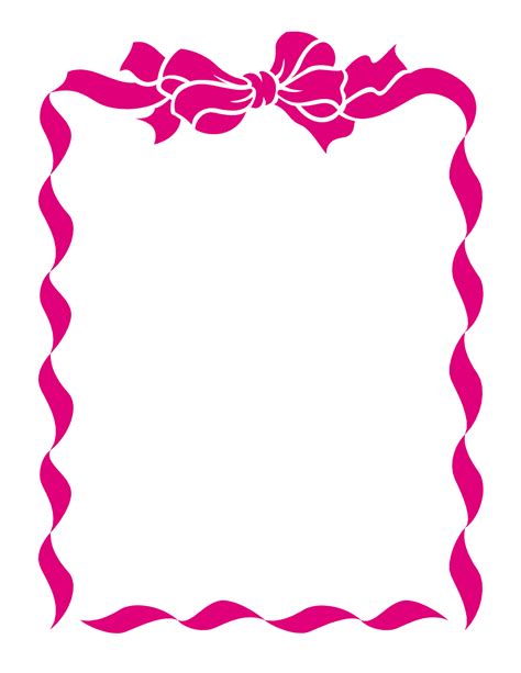 Pink Ribbon Printable Stationery Sheet Clipart Best Clipart Best