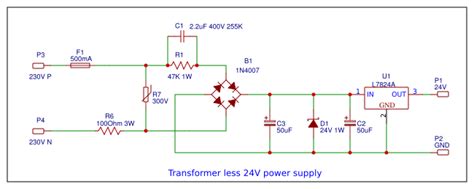 230vac To 24vdc Power Supply Circuit Diagram Wiring Diagram And