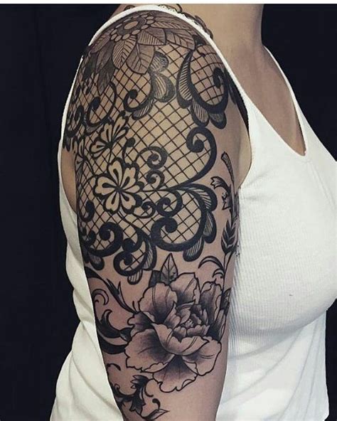 25 Beautiful Lace Tattoo Ideas On Pinterest Lace Sleeve Tattoos