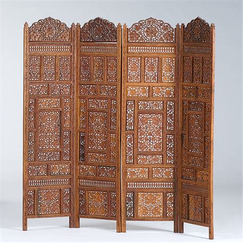 Indian Carved Folding Screen Cowans Auction House The Midwests