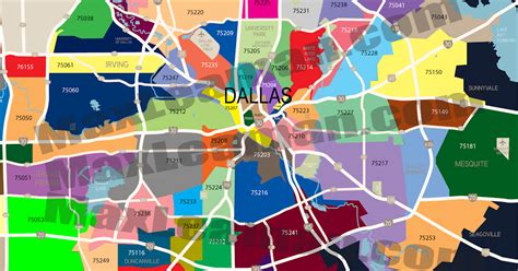 Dallas Tx Zip Codes Map Tourist Map Of English