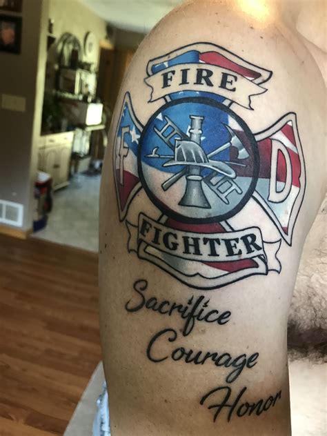 Firefighter Tattoo Fire Tattoo Fire Fighter Tattoos Firefighter Tattoo