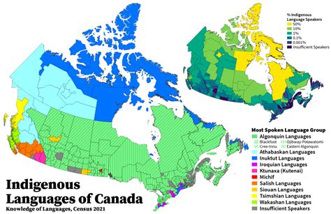 The State Of Indigenous Languages In Canada By Maps On The Web