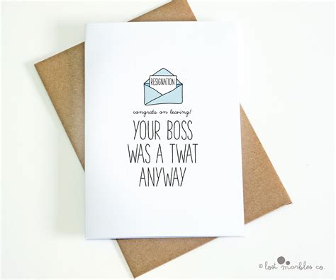 Leaving Card Funny New Job Card Congrats On Leaving Etsy New Job