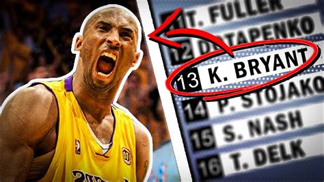 What Happened To The 12 Players Drafted Before Kobe Bryant Youtube