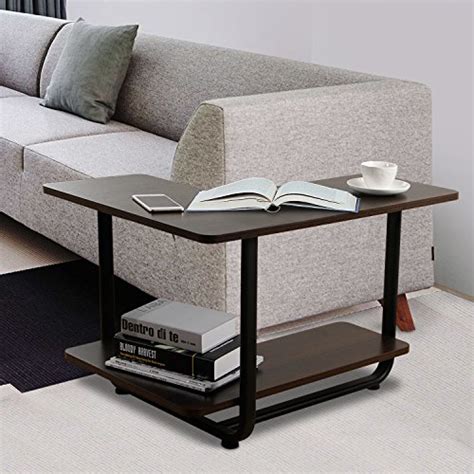 If you have such a sofa set at home, then the best shaped coffee table that compliments it will either be an oval shaped or a rectangular shaped table. Lifewit 2-tier Couch Side End Table, L-shape Huge Capacity Sofa Table Desk, Espresso - Buy ...
