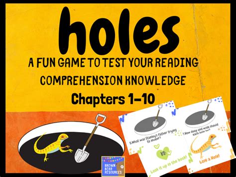 Fun Holes Reading Comprehension Game Year 56 Teaching Resources