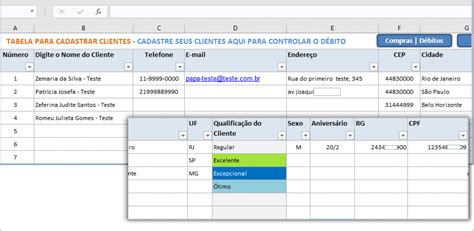 Planilha Controle De Débitos De Clientes Tudo Excel