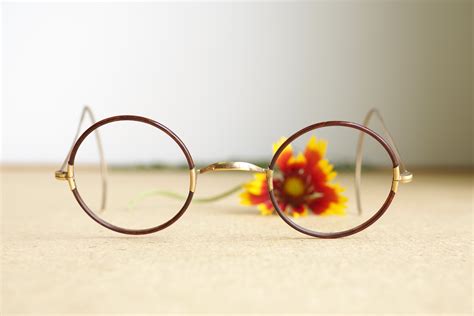 vintage eyeglasses 1920s spectacles round eyeglass wire etsy vintage eyeglasses round