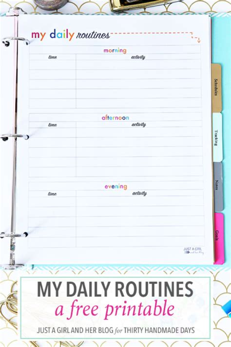 Daily routine for a stronger relationship. My Daily Routine Printable