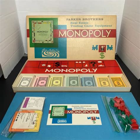 Vintage 1961 Monopoly Board Game Parker Brothers Classic Original Clean