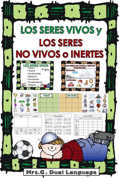 Spanishliving And Nonliving Seres Vivos Y No Vivos Living And