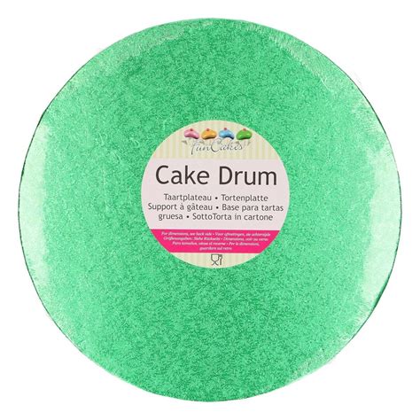 Funcakes Cake Drum Rund Ø25 Cm Green Mikas Backzubehoer Und Mehr