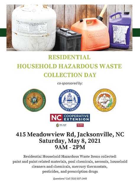 Residential Household Hazardous Waste Collection Day North Carolina