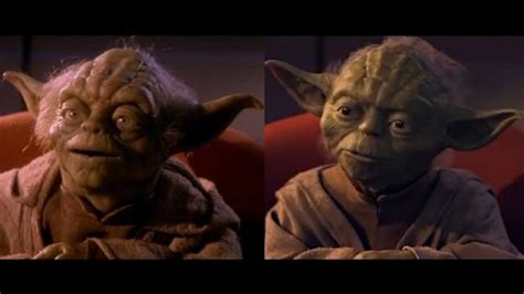 Compare The New Cgi Yoda From The Blu Ray Star Wars Episode One With