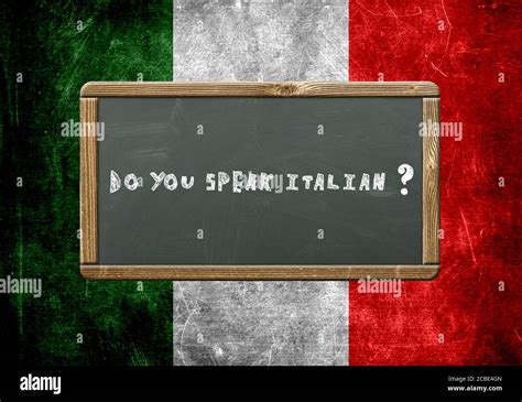 Do You Speak Italian Stock Photo Alamy