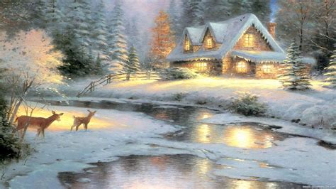 Thomas Kinkade Desktop Wallpaper Christmas Wallpapersafari