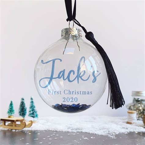 Personalised Baby S St Christmas Bauble By Honest Paper Co