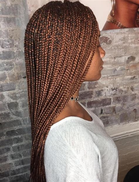 Box Braids With Brown