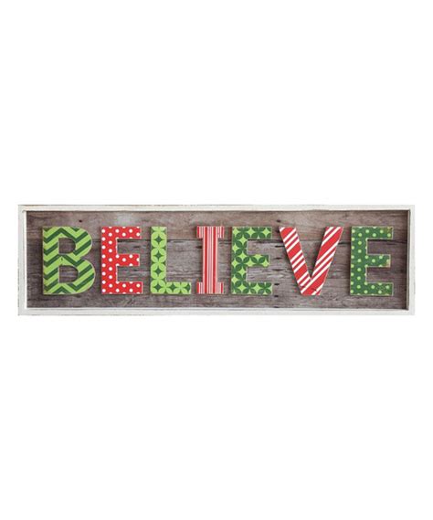We would like to show you a description here but the site won't allow us. Look what I found on #zulily! Festive Believe Wall Décor by Creative Co-Op #zulilyfinds ...