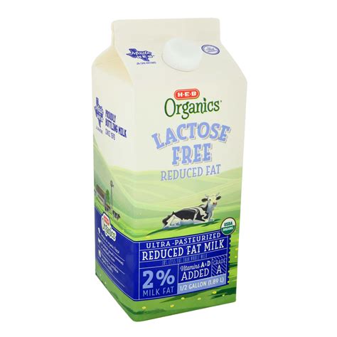 H E B Organics Lactose Free Reduced Fat Milk Shop Milk At H E B
