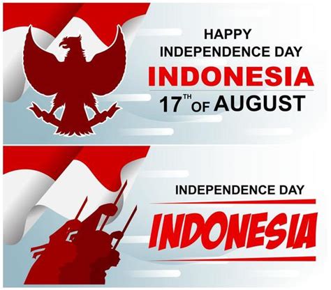 Independence Day Indonesia Banner Background 681950 Vector Art At Vecteezy