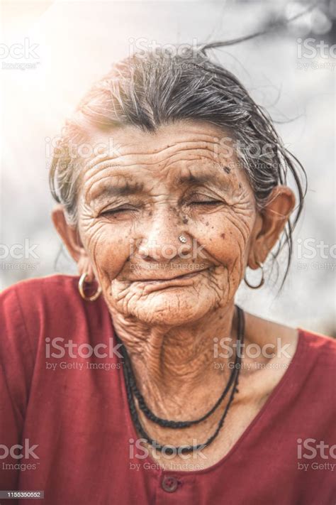 Portrait Of Indian Poor Senior Or Old Woman Stock Photo Download