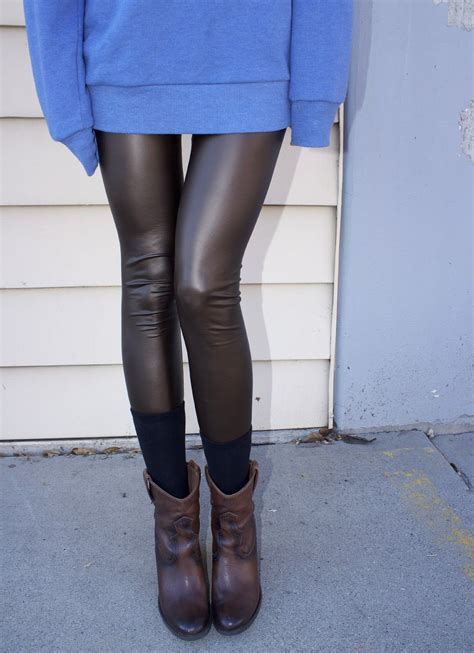 What To Wear With Brown Leather Leggings