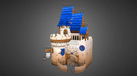 Low Poly Medieval Castle 3d Model By Lowlypoly 9a4484f Sketchfab