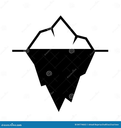 Icono Del Vector Del Iceberg Ilustración Del Vector Ilustración De