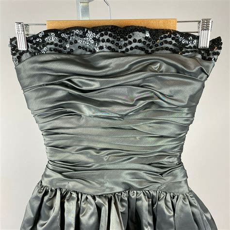 vintage 70 s silver bubble skirt party dress sequin shelf by victor costa shop thrilling