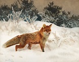 Bruno Liljefors, Fox in winter landscape. - Bukowskis