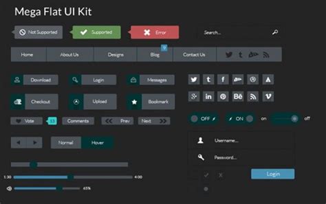 Free Flat Ui Kits To Boost Your Designs In No Time Part 2