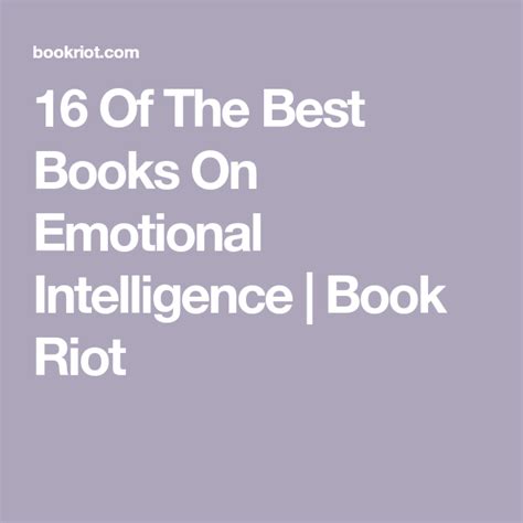 16 Of The Best Books On Emotional Intelligence Book Riot Emotional
