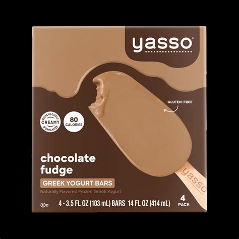 Yasso Chocolate Fudge Frozen Yogurt Bar 4 Ct 35 Fl Oz Shipt